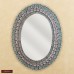 Large Oval Mirror style Cuzcaja 36x28in, Turquoise Decorative wall mirrors, Peru   123260113950